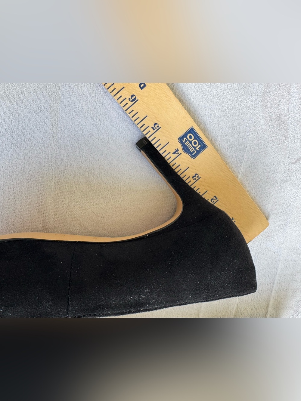 J. Crew Sueded Heeled Pump Black Women Size 10 officecore closet staple Heel - Picture 7 of 7